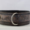 handmade uniquely embossed leather dog collar A08