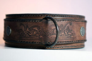 Handmade leather dog collar