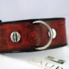Antique red leather collar
