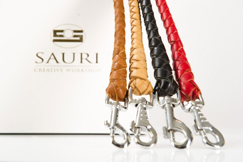 Modern leather leashes