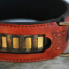 Caracal unique leather dog collar with brass trim by Workshop Sauri