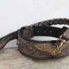 Personalized leather dog collar and leash by Workshop Sauri