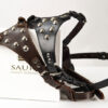 working harness with rivets black and brown