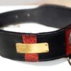 Luxor - leather dog collar with brass ornaments