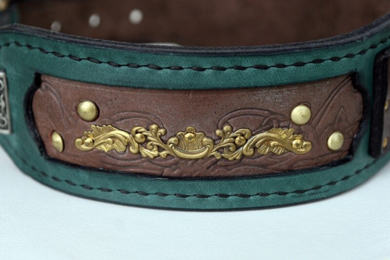 Customized Kairos dog collar ornamental brass stamping