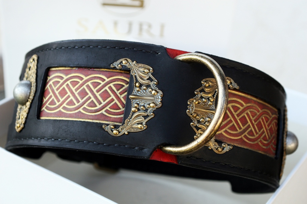 SERAPHIM | Unique leather dog collar for large breeds ...