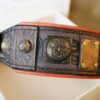 Unique leather dog collar with name plate by Workshop Sauri