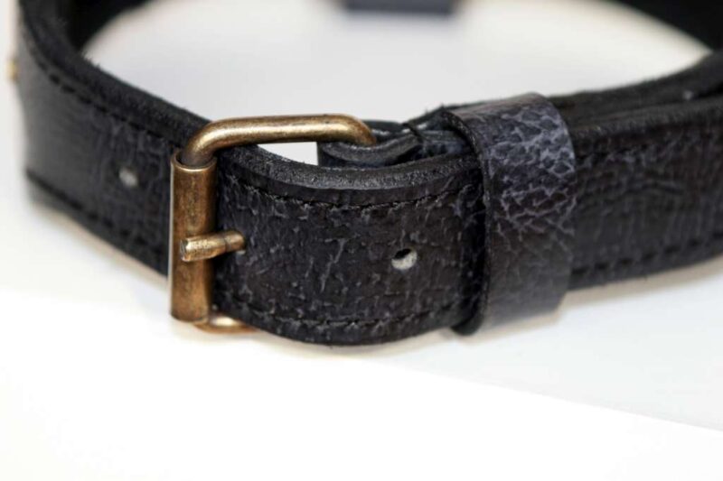 Buckle hand stitched leather