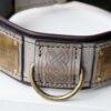 Leather dog collar with nameplate deering by Workshop Sauri