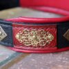 Luxury leather dog collar Katanga handmade by Workshop Sauri