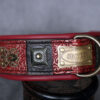 Red Carolingian luxury dog collar by Workshop Sauri