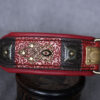 Red Carolingian luxury dog show collar by Workshop Sauri