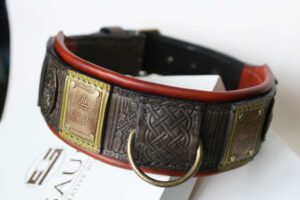 Custom engraved big dog collar Odin by Workshop Sauri