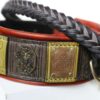 Custom engraved big dog collar and leash by Workshop Sauri