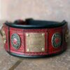 Byzantine Afghan hound leather collar by Workshop Sauri