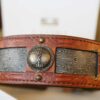 Big dog collar with vintage nameplate by Workshop Sauri