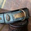 Green leather dog collar TEUTONIC by Workshop Sauri