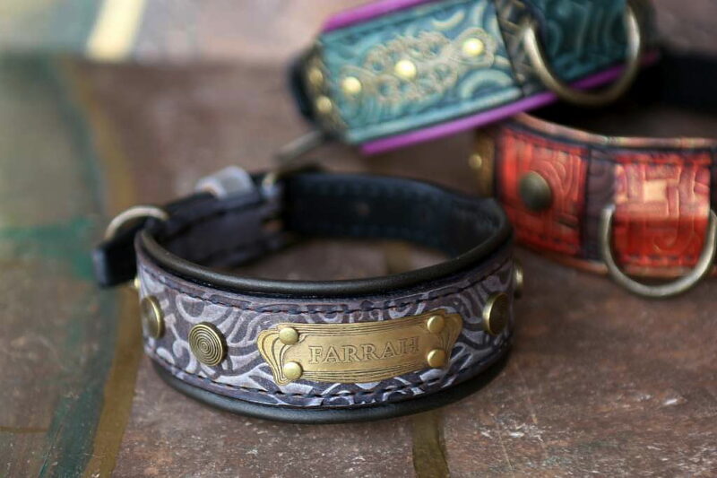 Custom made small dog collars by Workshop Sauri