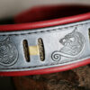 GRAY FENRIR wolf themed fancy dog collar with name by Workshop Sauri