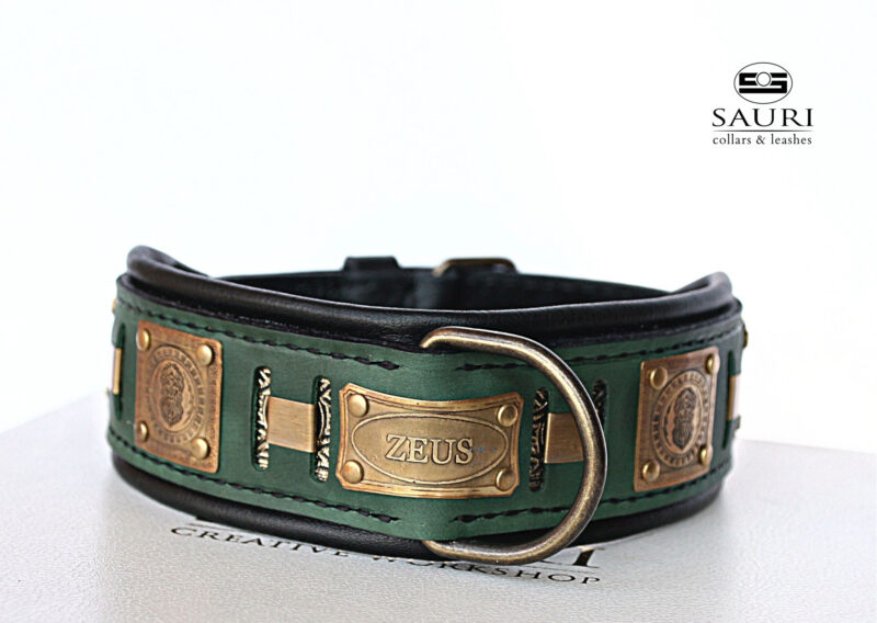 Custom made dog collar ZEUS by Workshop Sauri